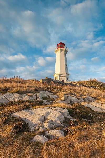 Canada-Nova Scotia-Louisbourg-Louisbourg Lighthouse-dusk